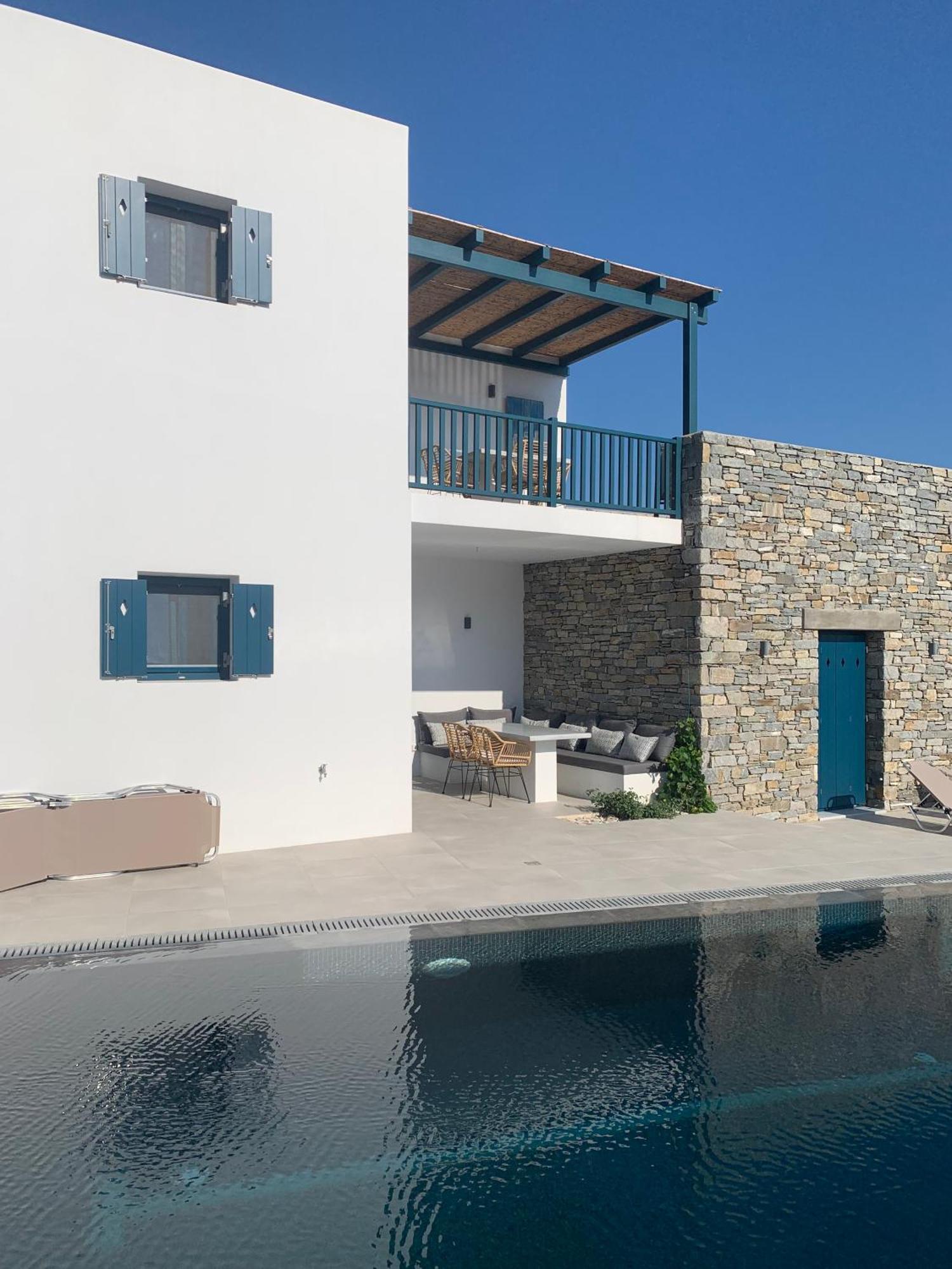 Paros-Memories-Neubau-Villen, Sportpool Aspro Chorio Exterior foto
